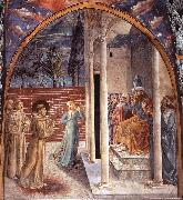 GOZZOLI, Benozzo Scenes from the Life of St Francis (Scene 10, north wall) dry oil painting picture wholesale